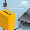 120W 4-Ports Ultra Fast Charging Type-C GaN Phone Charger USB-C QC 3.0 Super Charging Adapter For Huawei IPhone Samsung