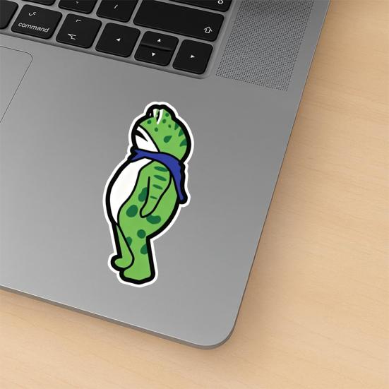 1/5/10/20/50/100Pcs Resist Frog Sticker Waterproof PVC Frog Meme Sticker Cell Phone Laptop Computer Helmet Water Bottle Decorative Animal Decal