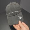 South Korea's new star letter embroidered baseball cap for women with a small face and a versatile sunshade cap for men