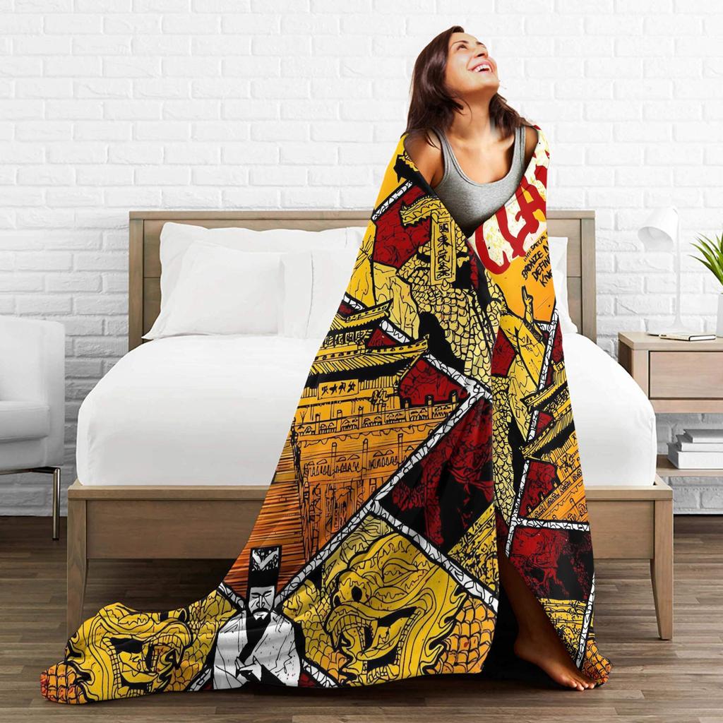 Warm Blanket Decorative Annees 90 Bee Wu Clan T-tangs Throw Blanket  Flannel Bedspread For Living Room Graphic Sofa Bed Cover