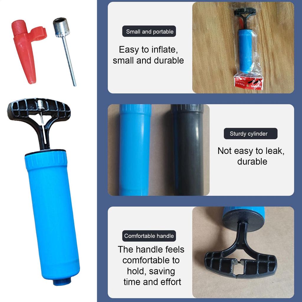Air Pump Portable Sports Ball Hand Pump Manual Air Pump Fashionable Hand Air Pump with Needle for Volleyball Soccer Basketball