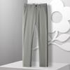 MONTAGUT Men's Mulberry Silk Blend Breathable Ice-Cool Straight-Leg Casual Pants