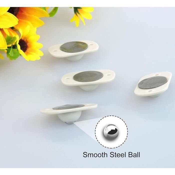 Roulettes pivotantes auto-adhésives en acier inoxydable - ZVD - Mini - Silencieuses - 360°