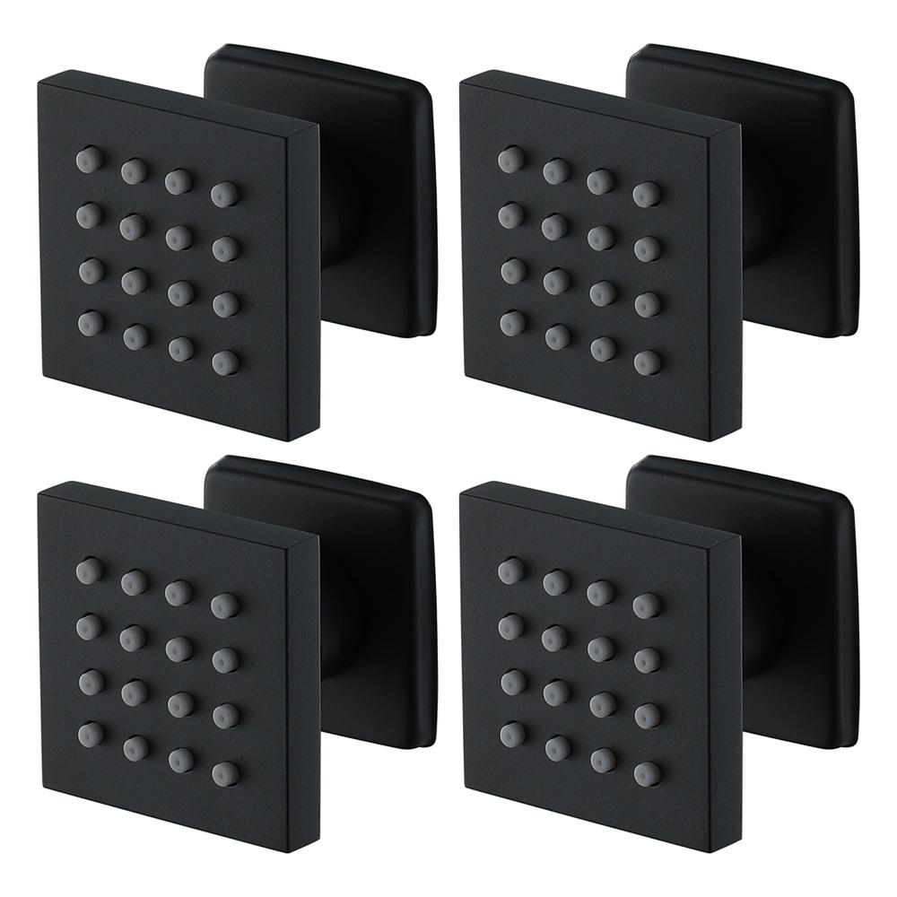 Wall Mounted Massage Shower Jets Brass Bathroom Shower Faucet Accessories Square Gold G1/2 Connector 5years Guruantee