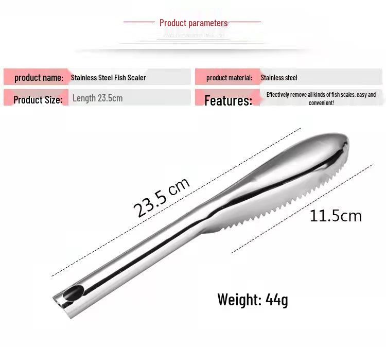 

Stainless Steel Fish Scaler & Scraper Tool for Removing Fish Scales