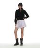 PARTIMENTO WOMEN Colorblock Double Layered Knit Sweater_Black