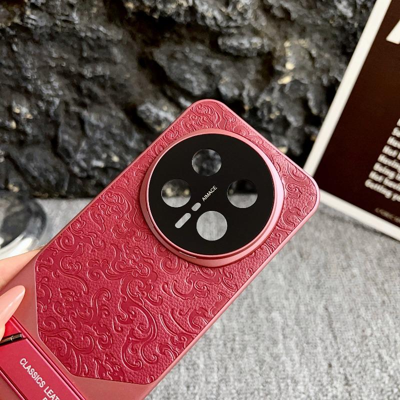 Case For Honor Magic 8 Pro 7 Lite 6 6Pro X9D X9 C 5G Stamp Leather Electroplating PC With Bracket Cover With Camera Protection