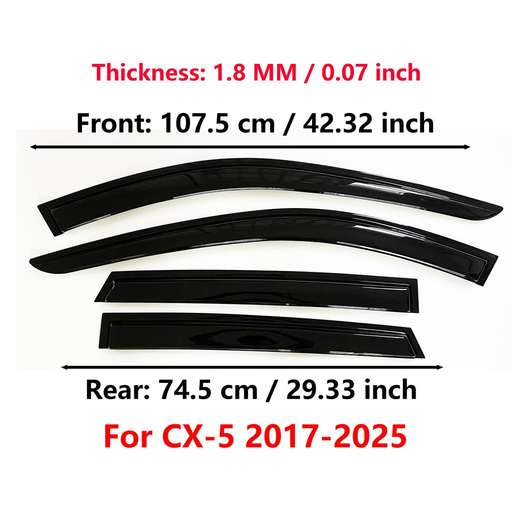 4 pcs of the latest model car window sunshade for Mazda CX-5 2017-2025 window visor rain guards window visors window rain guards