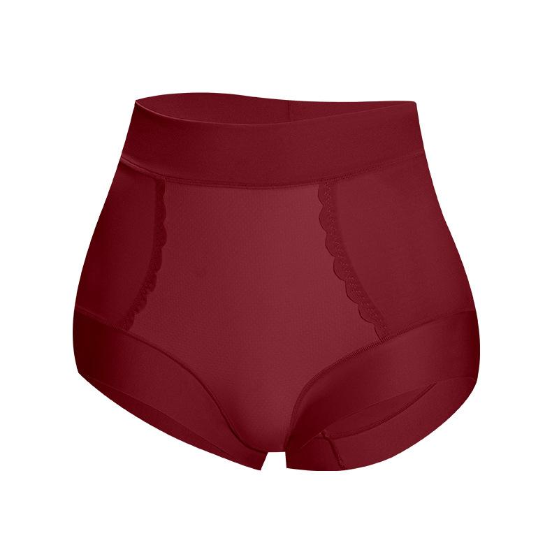 

Big Size Female Spring and Summer Benming Year Marriage High Waist Belly Comfortable Hip Red Triangle Briefs L