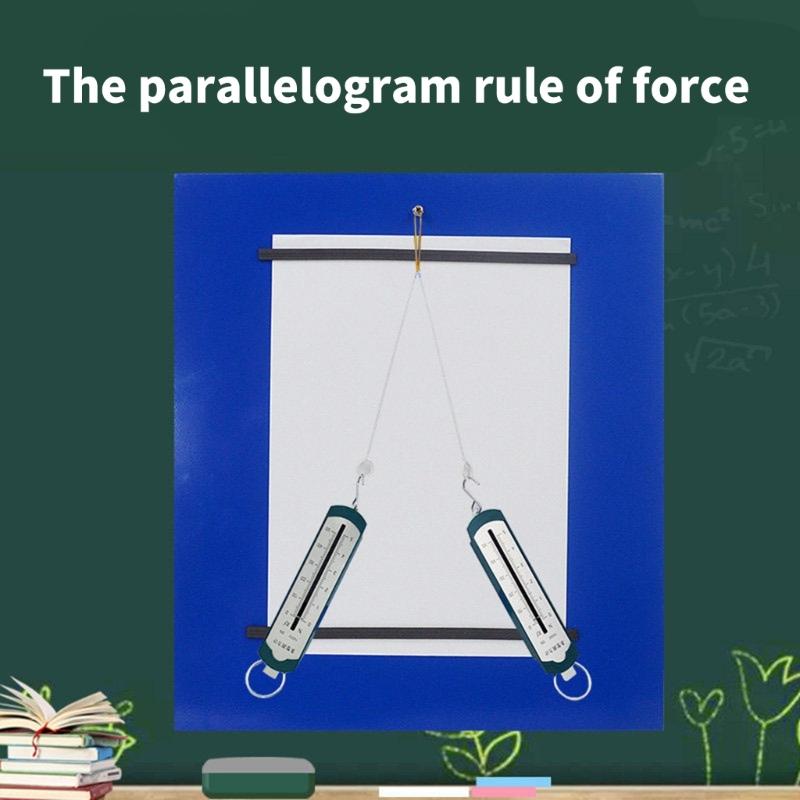 Physics Parallelogram Law Demonstrator Magnetic Force Composition Board with Clear Acrylic Panel and Double Gauges for Classroom Lab Lessons