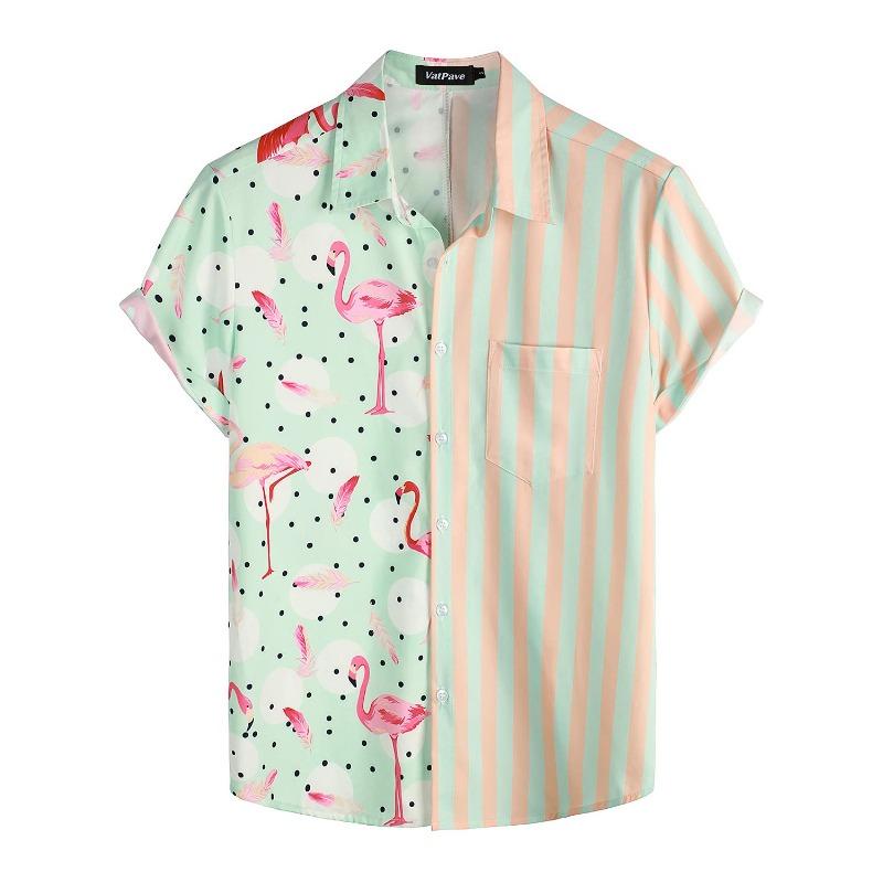 Summer Men's Vocation Lapel Camisa 3d Printed Casual Breathable Hawaiian Shirts Fashion Men Women Tops Beach Short Sleeve Blouse