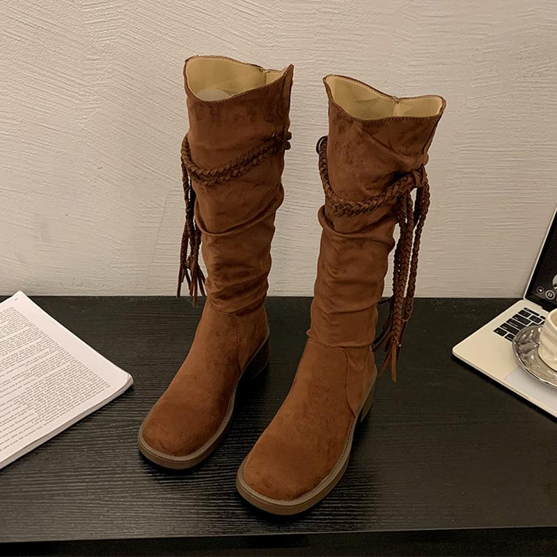 Fashion High Boots for Women Fashion Designer Heeled Shoes Elegant Woman Boots Winter 2025 New Luxury Dress Chelsea Botas Mujer Zapatos