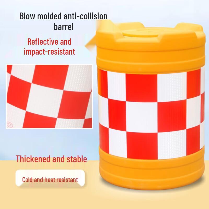 Cylindrical PE Plastic Traffic Safety Bollard