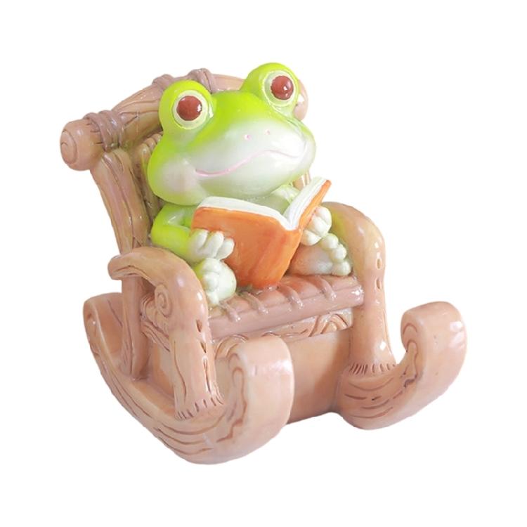 Desk Phone Holder Resin Frogs Shape Smartphone Stand Decorative Desktop Ornament For Home Office School