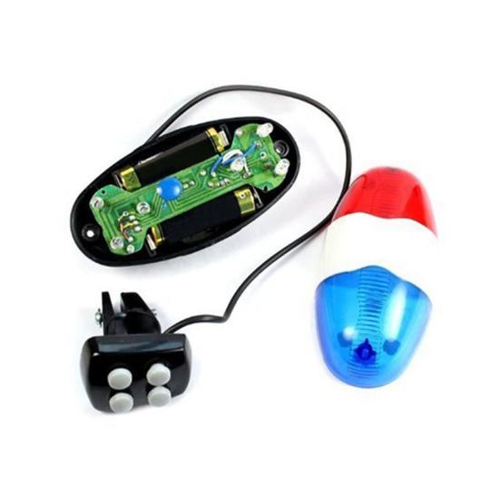 

6 светодиодов 4 тона Сигнальный свет сирены Электронный велосипедный звонок Велосипедный гудок Сигнализация