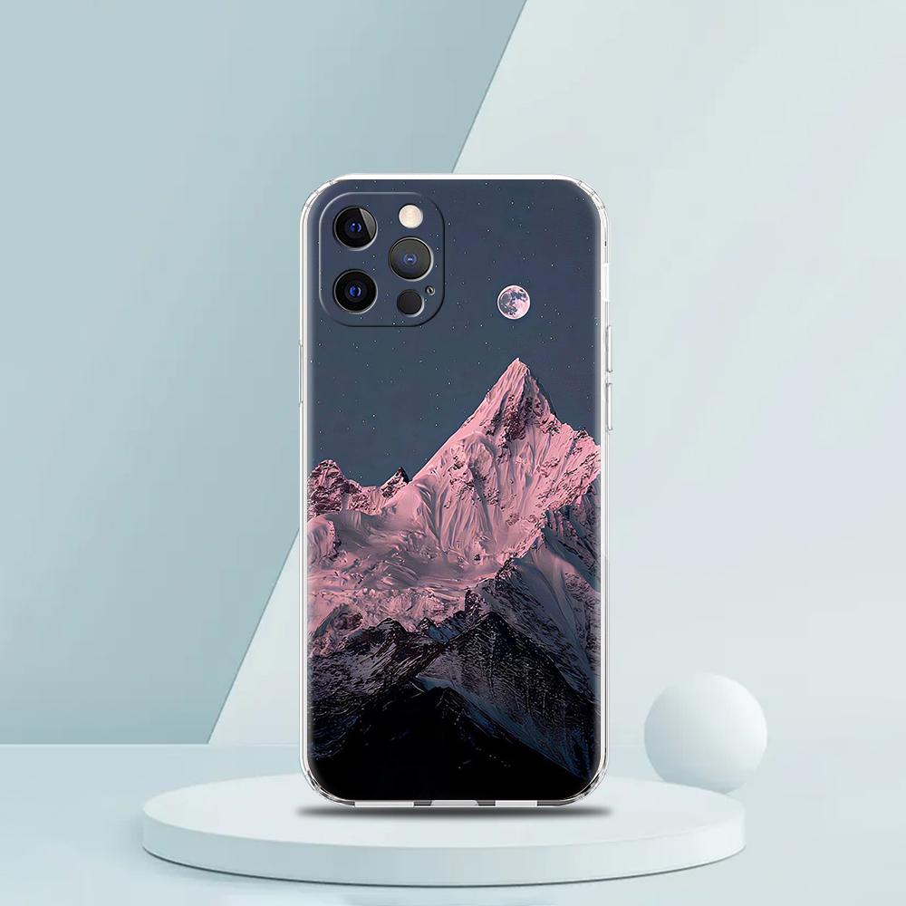 Everest Mountain World First Luxury Phone Case For iPhone 16 15 14 13 12 11 Pro Max XS X XR SE 7 8 Plus Silicone Clear Cover