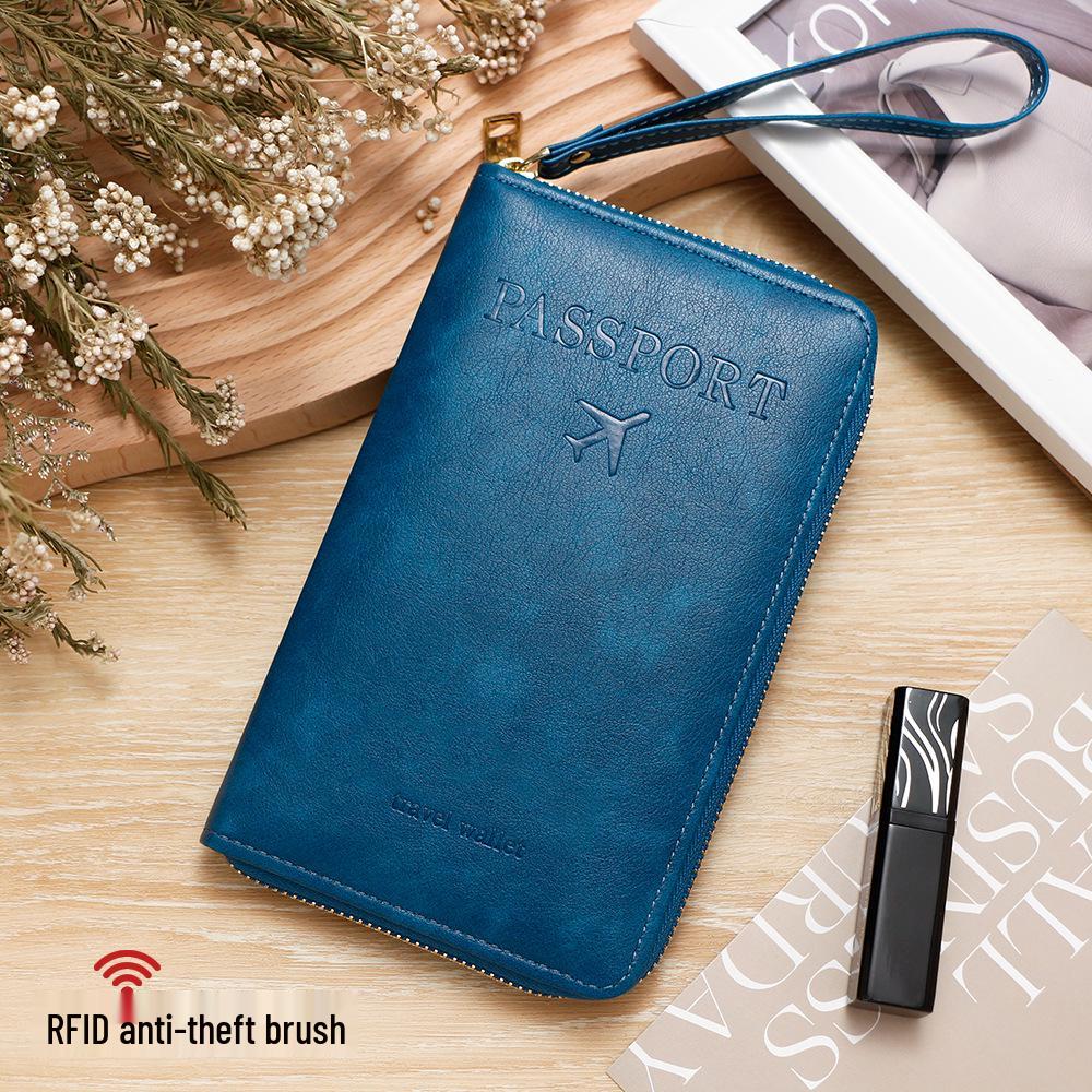 Multifunctional RFID Travel Passport Holder and Document Bag