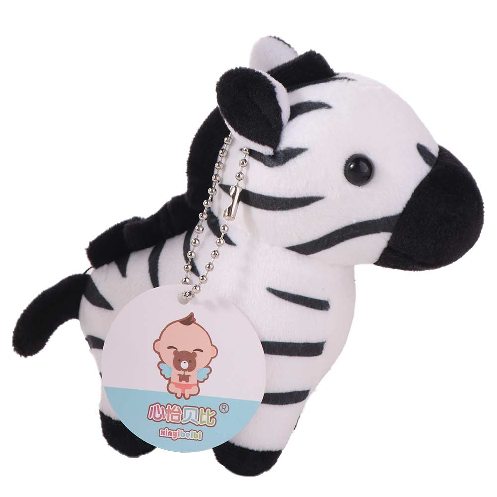Lovely Stuffed Animal Horse Key Ring Horses Hanging Decor Giraffe Pendant Cartoon Animal Backpack Ornaments Donkey Small Doll