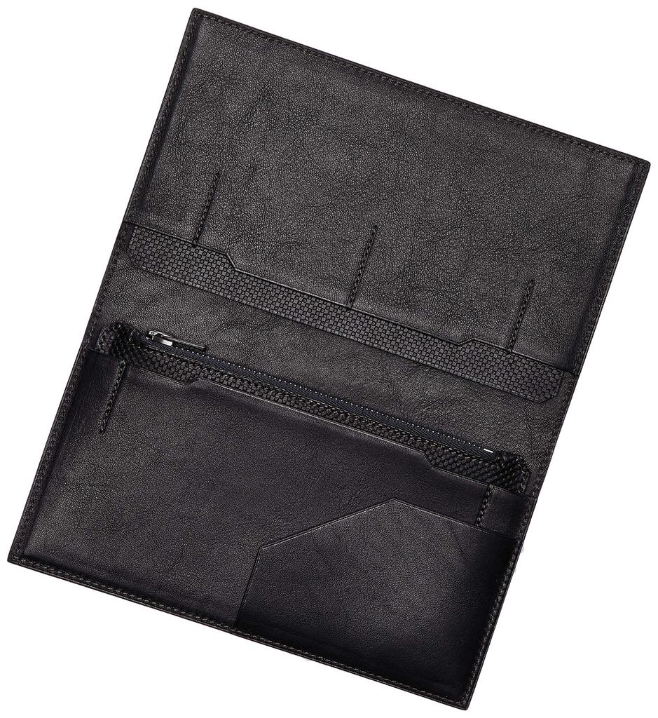 Official Genuine LEATHER PASSPORT CASE Passport Case BRA193A19 [Briefing] Black/Black