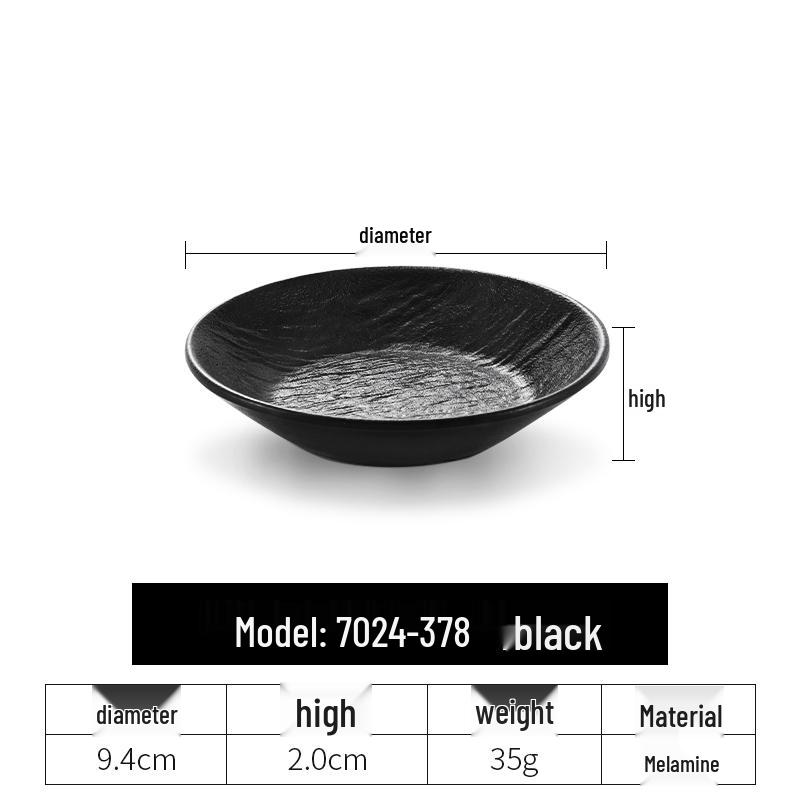 Japanese Melamine Square Snack Plate - Imitation Porcelain Small Dish for Sauces and Cold Foods