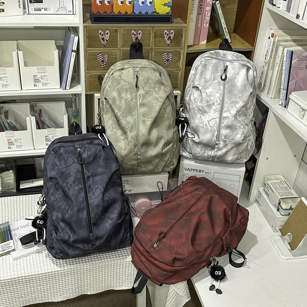Schoolbag new Korean version backpack junior high school college student large capacity schoolbag men's and women's autumn tie-dye printing travel
