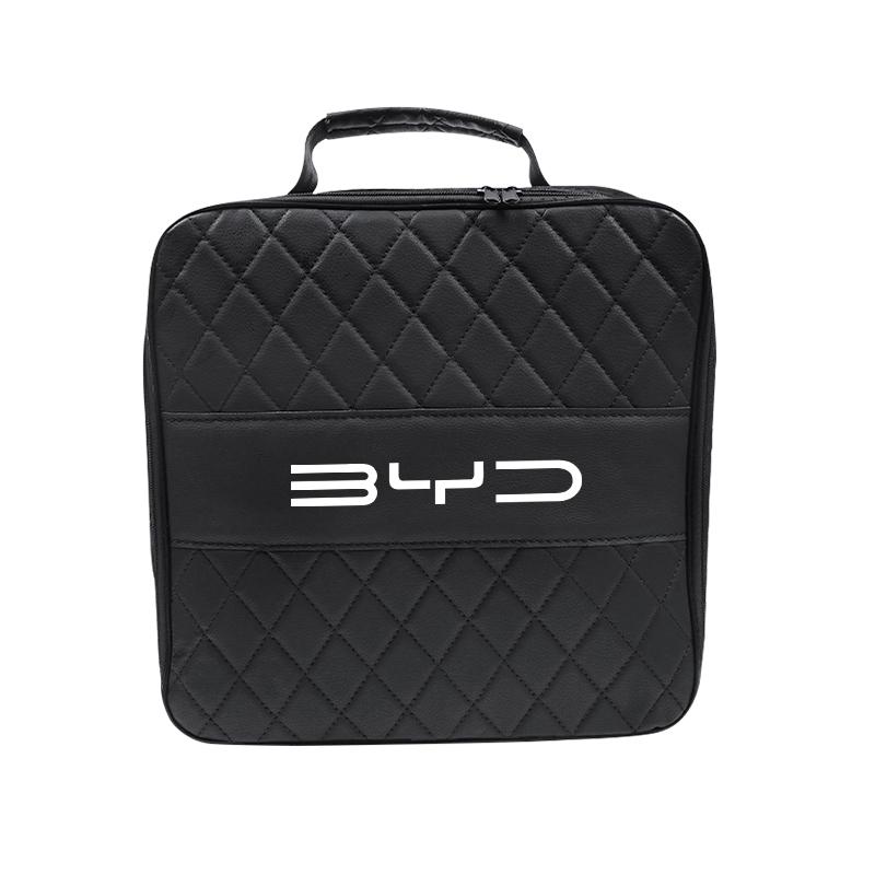 Ladepistolen-Aufbewahrungstasche für das Auto, Handtasche mit Auto-Logo, Leder-Organizer für BYD Atto 3 E6 Tang Plus Song Max Qing Yuan M6 L3 D1 S6 E9 S8