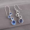 Tanzanite Gemstone Earrings  925 Solid Silver Handmade Jewelry Anniversary Gift EE-161-11