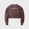 CHILL SPORTS CLUB Women'S Two-On One-Putt Crop Sweat Brown