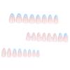 French Blue Wear Nail Piece Butterfly Pearl Nail Art False Nail Repeatable Short Almond Nail Piece