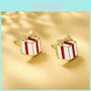 Festive Christmas Cartoon Alloy Earrings Charming Santa And Reindeer Design