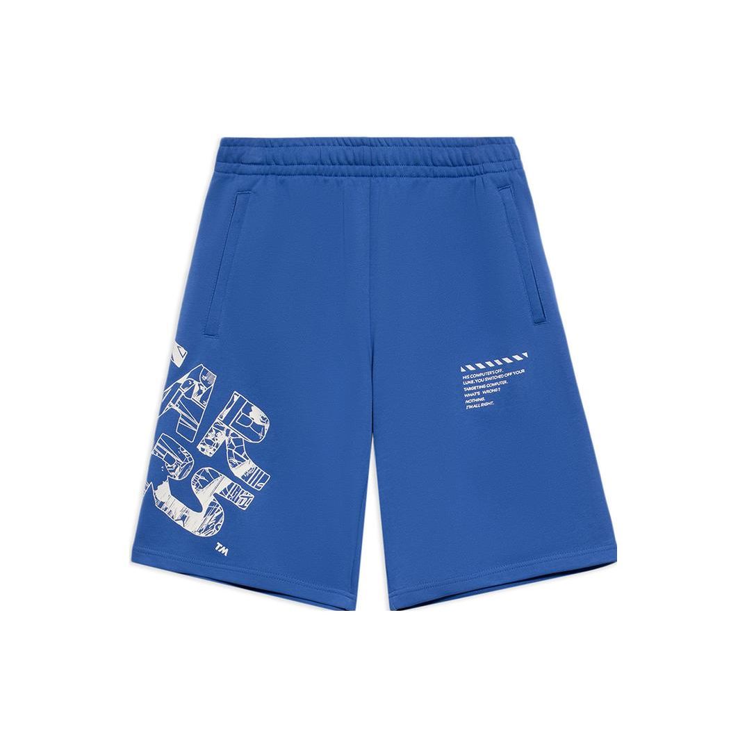

Li-Ning Повседневные спортивные шорты с буквенным принтом, мужские штаны, королевский синий AKSS499-5 XL
