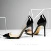 Mode Damen High Heels 2025 Frühling Neuer Stil Spitzschuh Schlanker Absatz High-End Transparent Einzelne Schuhe Elegante Damenschuhe