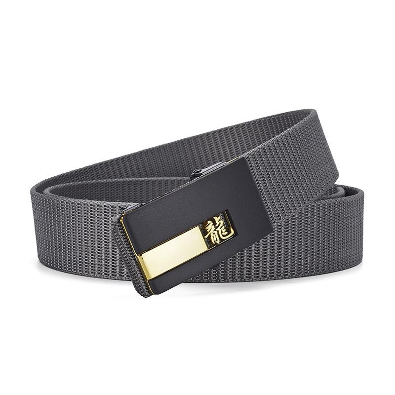 Zodiac Toothless Canvas Belt Simple Automatic Buckle Imitation Nylon Belt Casual Men'S Belt