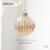 8cm Champagne Color High-Grade Ball with Gold Glitter Christmas Ball Ornament for Christmas Tree Hanging Decoration