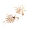 European & American Rhinestone Enamel Dancing Girl Brooch with Five-Petal Flower - Fashionable Clothing Accessory