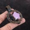 Pink Chalcedony Rough Pendant Copper Wire Wrapped Pendant Handmade Pendant Gemstone Pendant Copper Jewelry Gift For Him Wire Wrapped Jewelry