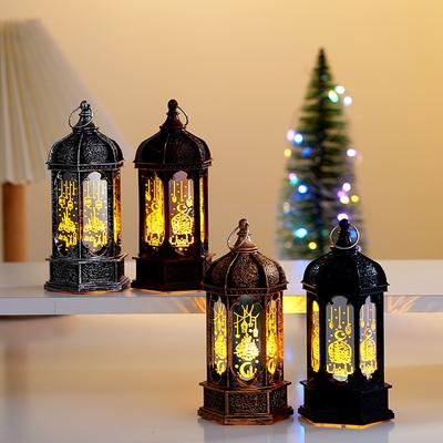Ramadan Kareem Candle Lamp Ramadan Decoration Night Lamp Moon and Star Night Light Islamic Home Decor Eid Mubarak Supplies