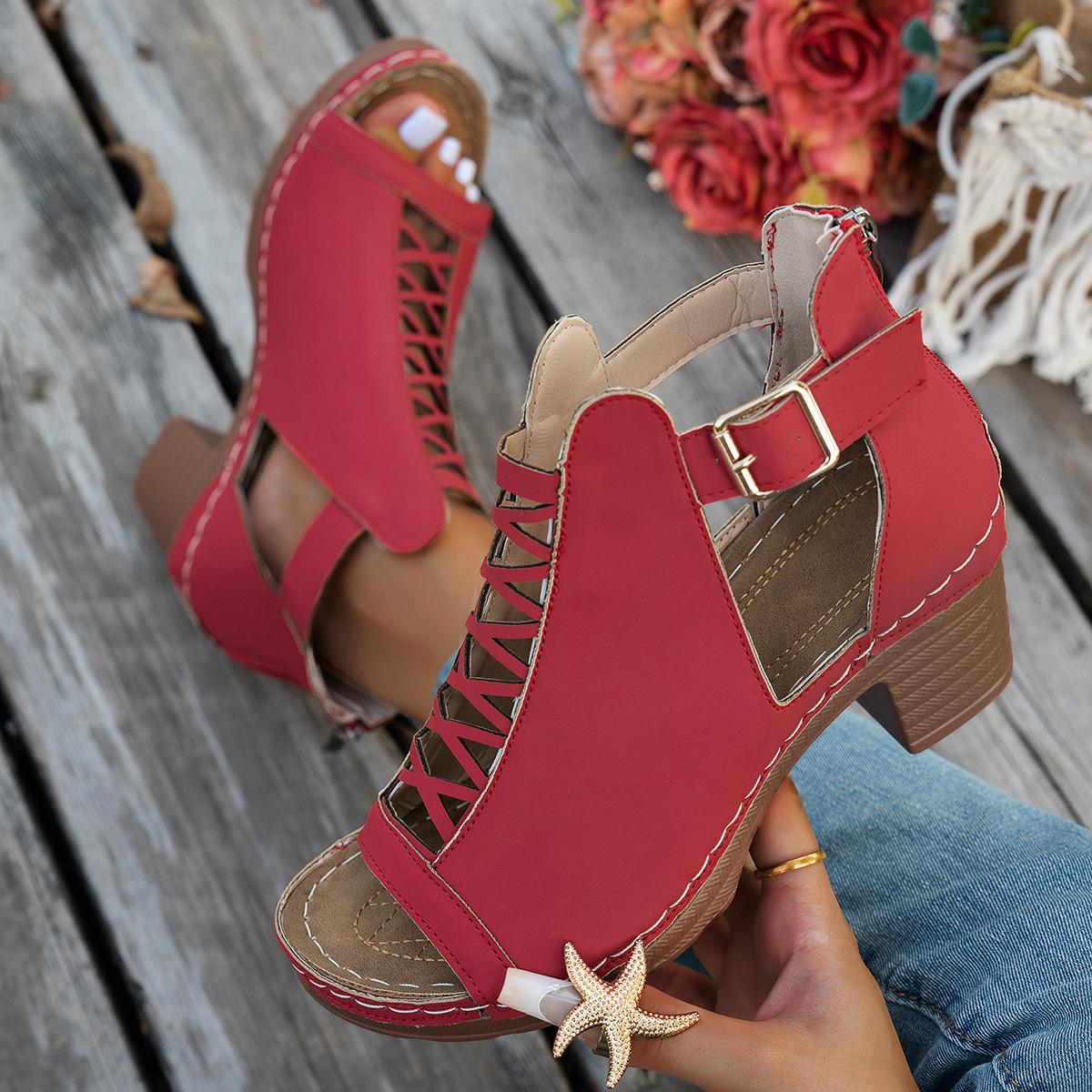 Women s Shoes, Chunky Heels, High Heels, Large Size Shoes, Sandals 36