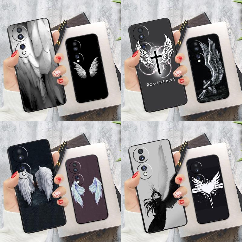 Angel Wings Heart Case For Honor 200 Pro X9a X9c X8a X7a X6a X7 X8 X9 X8b X9b 50 70 90 Magic 5 6 Lite Cover