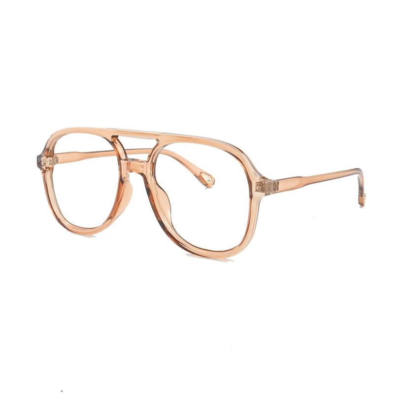 

Новые очки Pilot с двойной переносицей для женщин и мужчин, модные, компьютерные очки против синего света, личностные, с большой оправой, декоративные очки