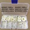 220/400Pcs M3 M4 M5 M6 M8 M10 M12 Plastic Nylon Flat Washer Plane Spacer Insulaton Gaskte Washer Nylon Gasket Ring Kit