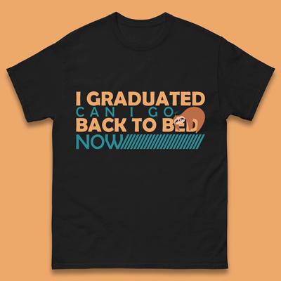 Ukończyłem studia Czy mogę teraz wrócić do łóżka Zabawny śpiący len Graduation Męska koszulka Top