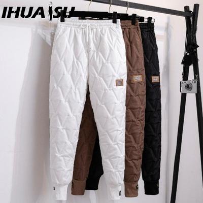 Pantaloni e capris con stampa tinta unita casual alla moda da donna