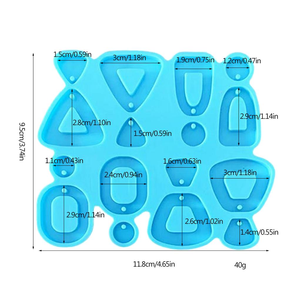 4 Styles Combined Geometry Earrings Silicone Molds Suitable for Epoxy Resin Diy Crafts Ornament Pendant Keychain Making