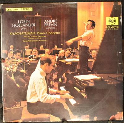 LP Record KHACHATURIAN BLOCH LORIN HOLLANDE  Piano Concerto  Scherzo Fantasque LSC2801 RCA Red Seal Unknown Classical Used