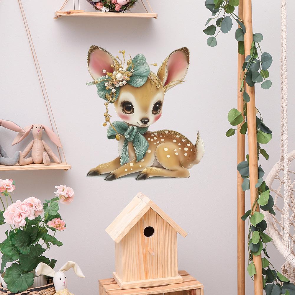 Christmas Atmosphere Decoration Deer Bedroom Living Room Home Wall Beautification Stickers