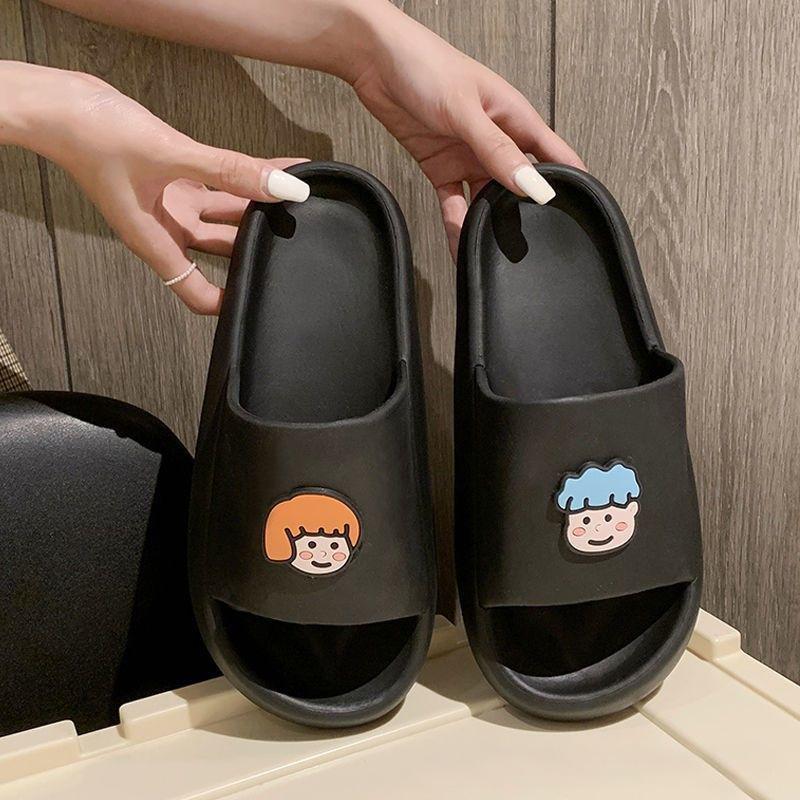 Sommer Damen Dicke Weiche Hausschuhe Niedliche Liebhaber Hausschuhe Freizeit Herren Damen Unisex Indoor Badezimmer Anti-Rutsch Hausschuhe