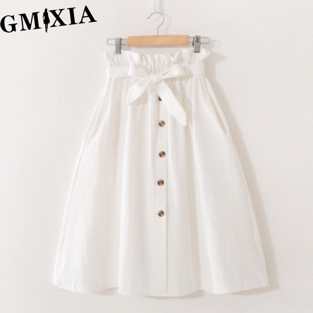 

GMXIA Женская Модная Повседневная Летняя Весенняя Юбка для Отдыха one size белый