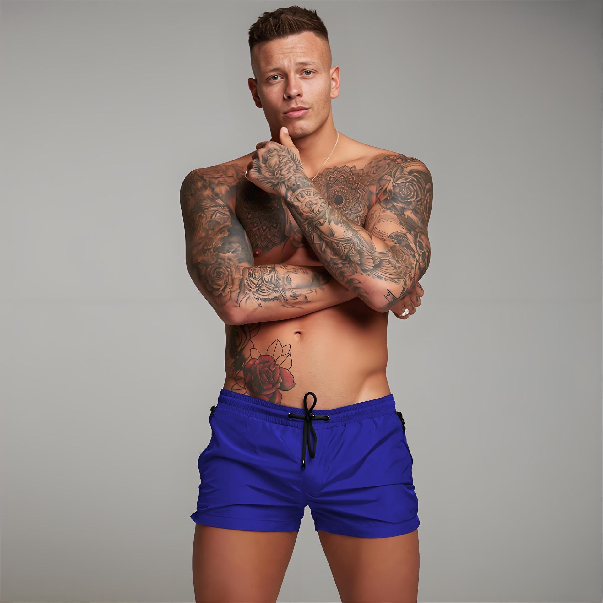 

Мужские европейские и американские спортивные шорты – повседневная одежда для фитнеса на открытом воздухе с внутренней подкладкой XXL