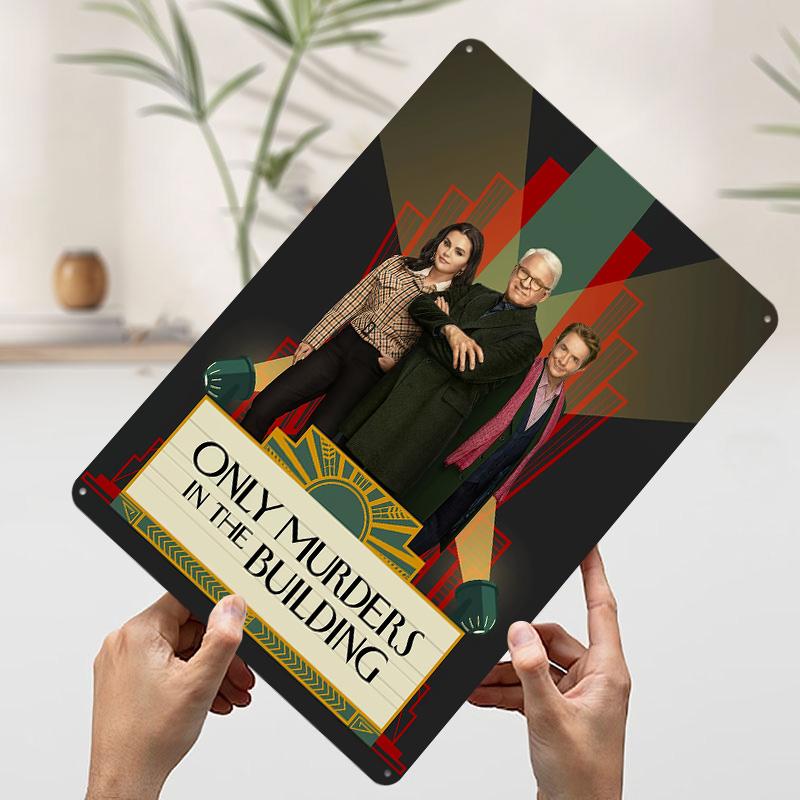 

Only Murders in the Building Printed Poster Customized Wall Art Retro Vintage Metal Tin Signs for Home Decor Living Room Items 7.9x11.8In(20x30cm)